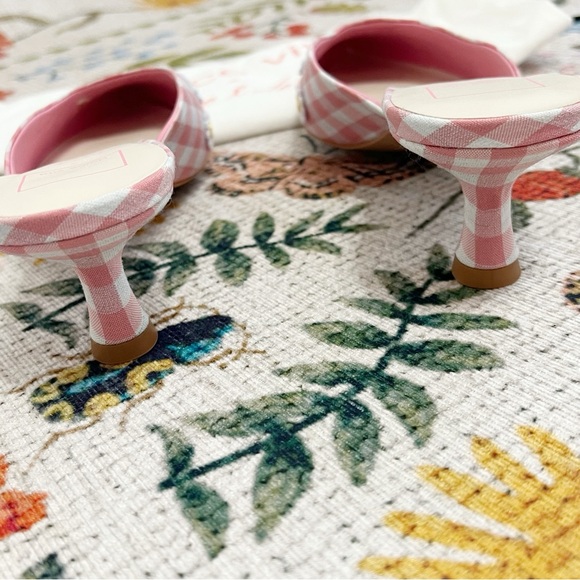 NWT Dolce Vita X For Love And Lemons Lilou Mule in Pink Gingham - Picture 9 of 15